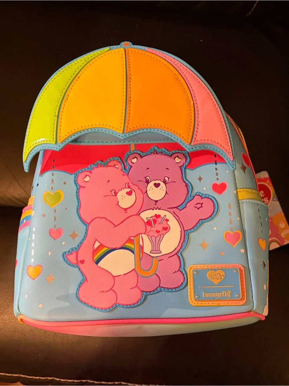 Loungefly Pastel Rainbow Umbrella Care Bears Mini Backpack